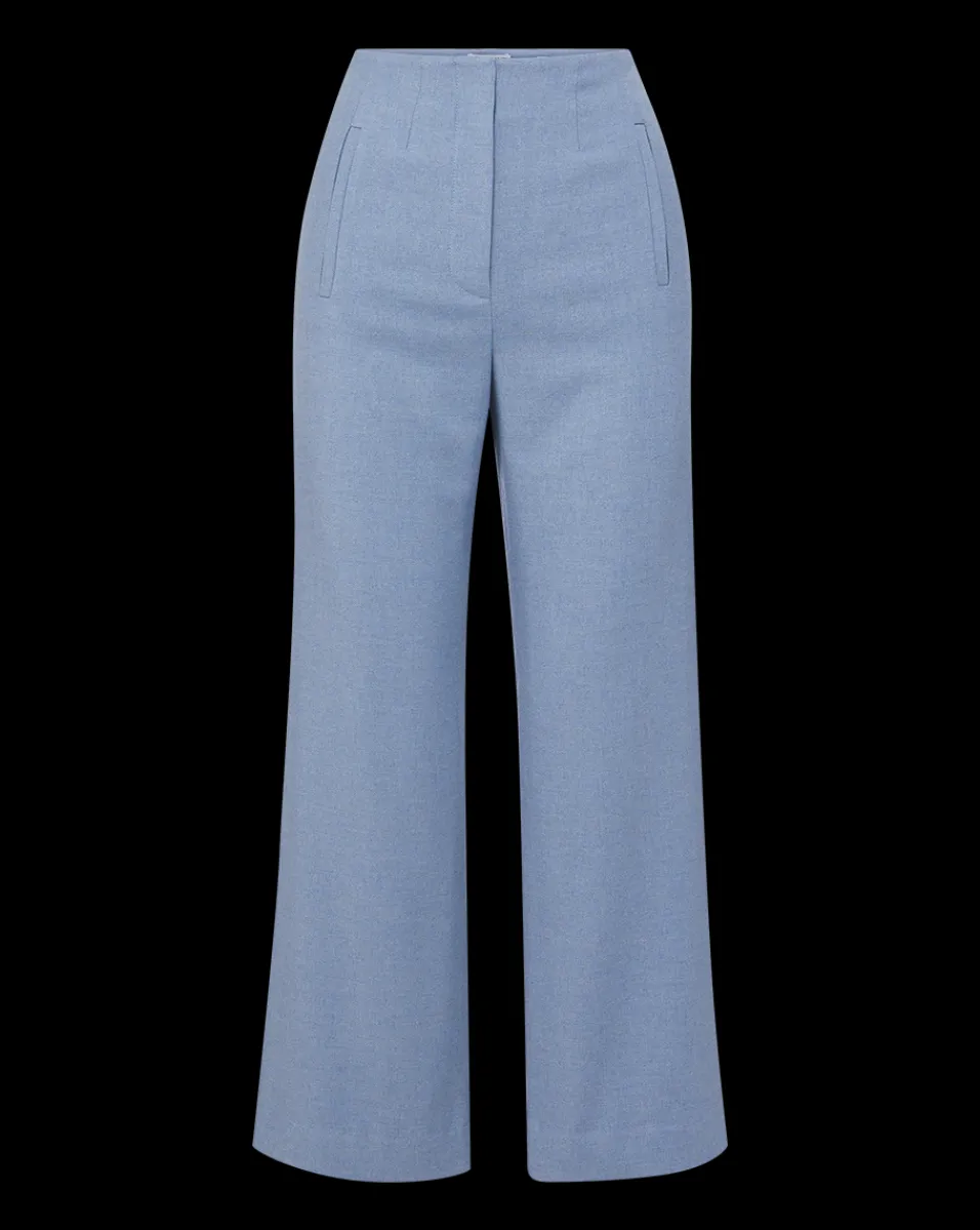 Dova Pant in Heather Smoke Blue>Veronica Beard Discount