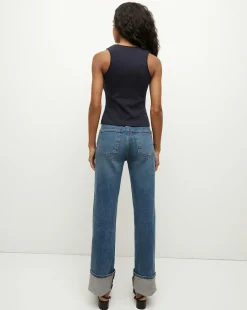 Dylan Cuffed Straight-Leg Jean in><noscript><img width=
