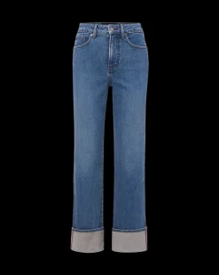 Dylan Cuffed Straight-Leg Jean in><noscript><img width=