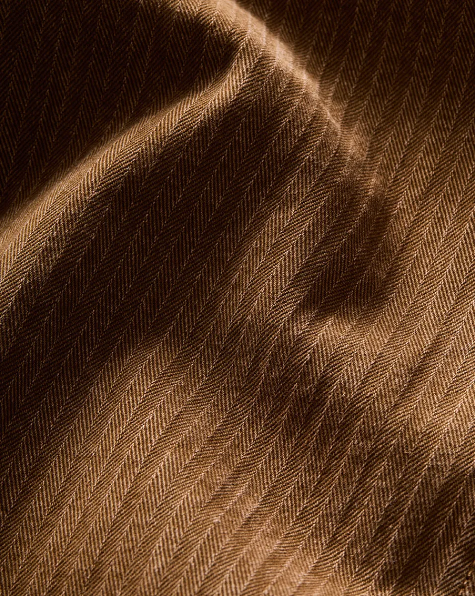 Dylan Cuffed Twill Straight-Leg Pants in Brown>Veronica Beard Clearance