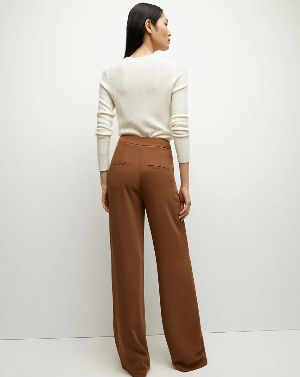 Edia Matte Crepe Pant in Deep Ochre>Veronica Beard Discount