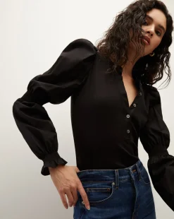 Effy Puff-Sleeve Top>Veronica Beard Clearance