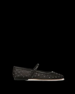 Ellie Crystal Mesh Flat in><noscript><img width=