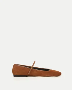 Ellie Suede Flat in>Veronica Beard