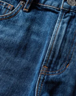 Ellis Denim Short in Stoned Bright Blue>Veronica Beard Online