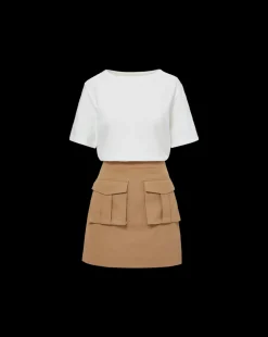 Elowyn Mixed-Media Dress in><noscript><img width=