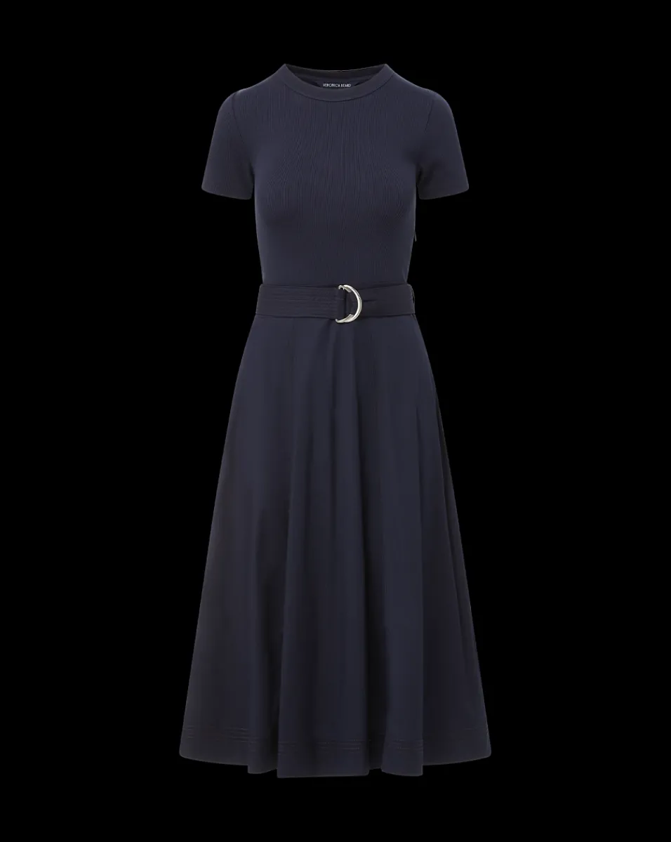 Facia Mixed-Media Dress in>Veronica Beard Online