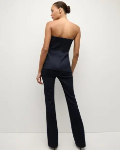 Forman Denim Bustier Top in Dark Wash><noscript><img width=
