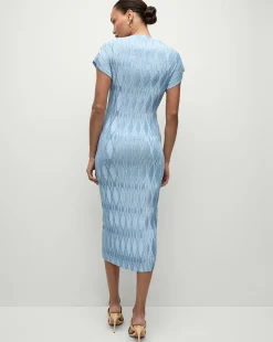 Gramercy Pleated Dress in Blue Sky><noscript><img width=