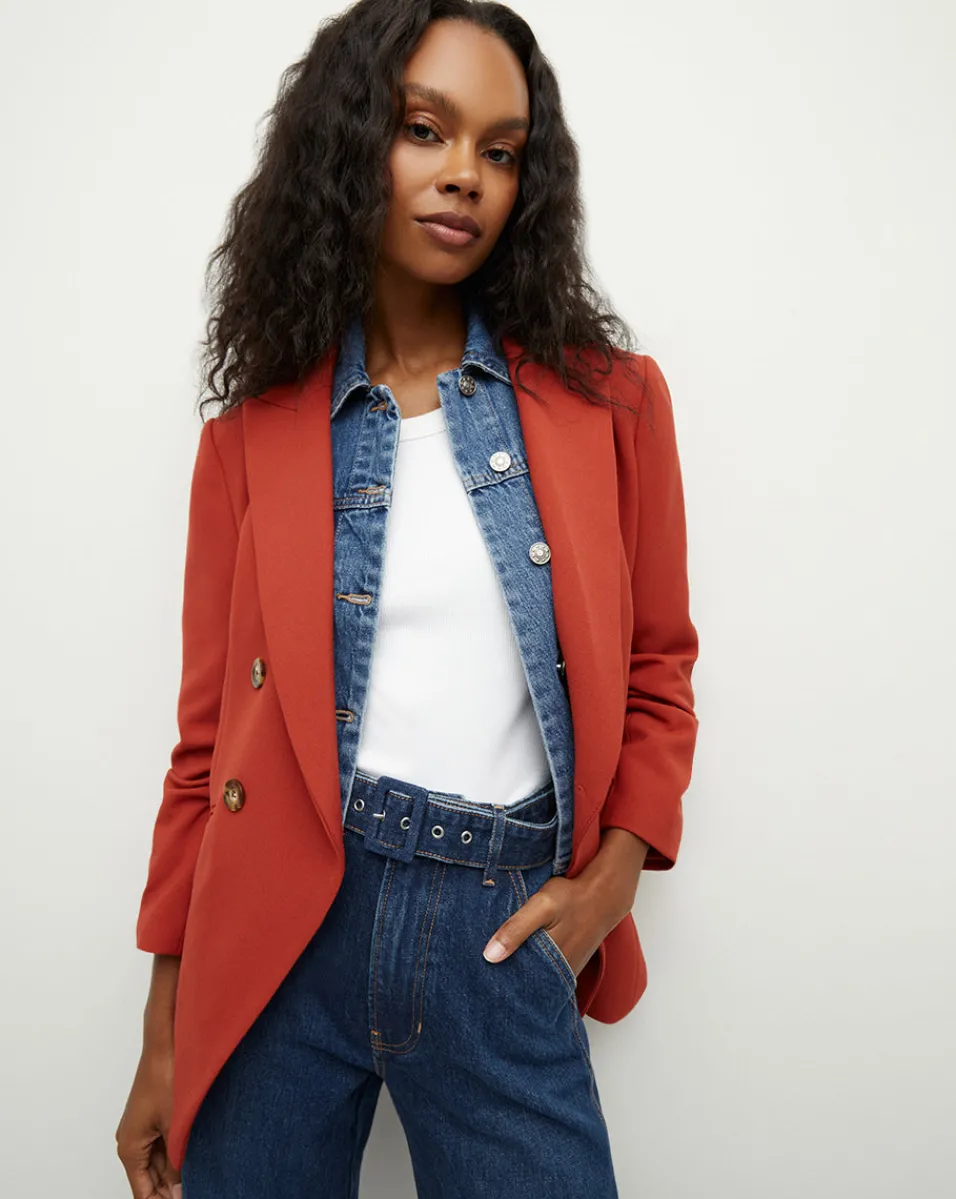 Hirsh Dickey Jacket in Brick Red>Veronica Beard New
