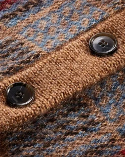 Jacira Plaid Cardigan in Russet><noscript><img width=