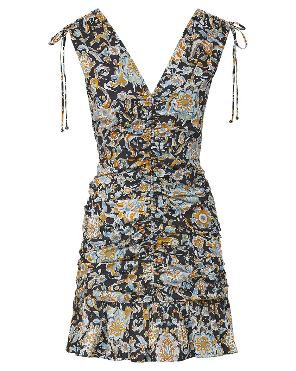 Jackson Paisley Ruched Mini Dress>Veronica Beard Hot