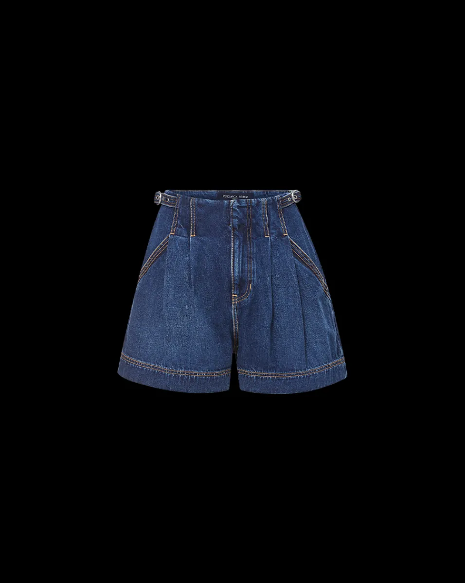 Jaffe Denim Short in Bright Blue>Veronica Beard Clearance