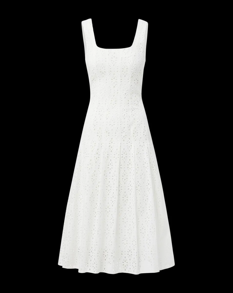 Jolie Cotton Eyelet Dress in>Veronica Beard Clearance