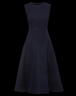 Karrigan Denim Midi Dress in Dark Wash><noscript><img width=