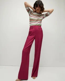 Kavya color Striped Ribbed Sweater><noscript><img width=