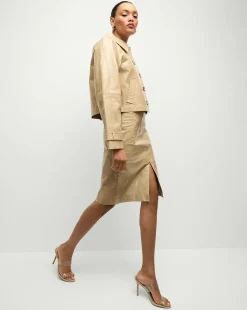 Kian Coated Leather Jacket in><noscript><img width=