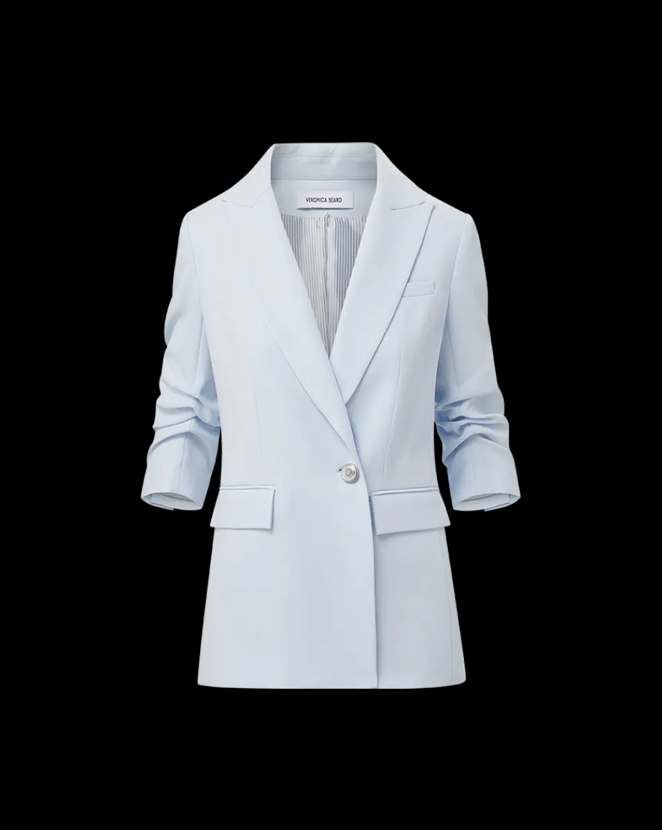 Kimmel Crepe Dickey Jacket in Blue Mist>Veronica Beard