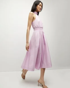 Kinny Poplin Halter Midi Dress>Veronica Beard Outlet