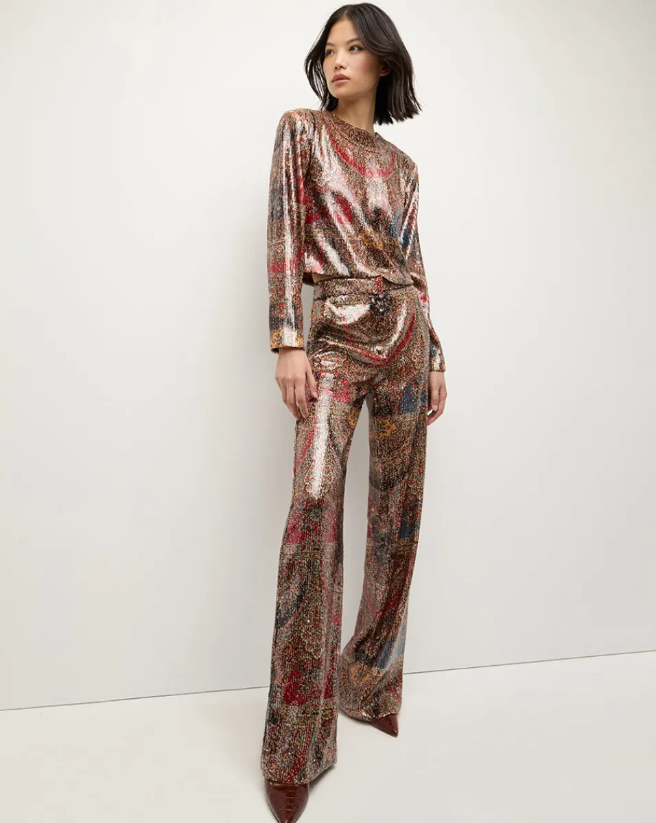 Kippa Top in Red Multi>Veronica Beard Outlet