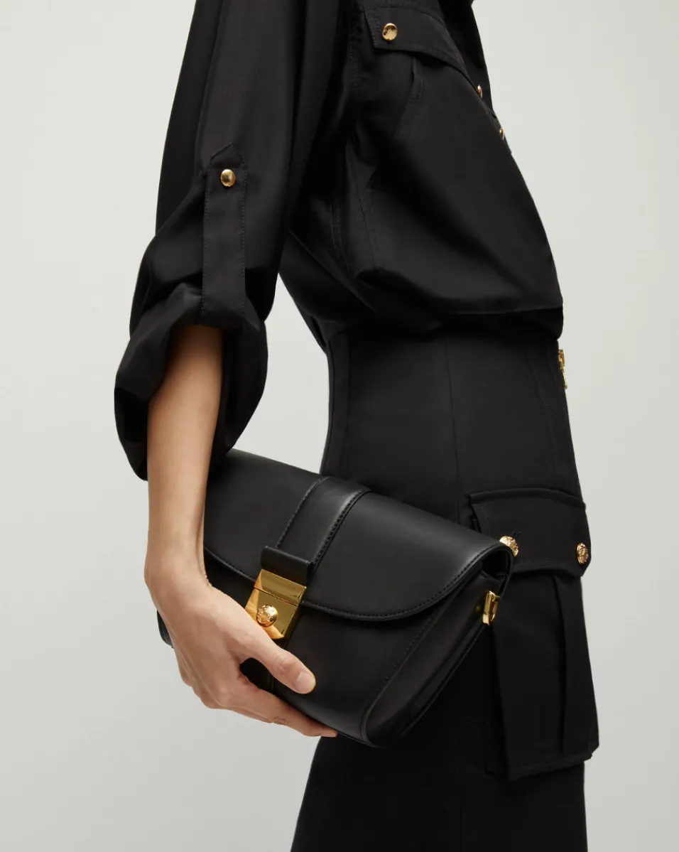 Large Crest Lock Trap Bag in>Veronica Beard Hot