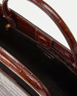 Large Croc-Embossed Dash Bag in><noscript><img width=