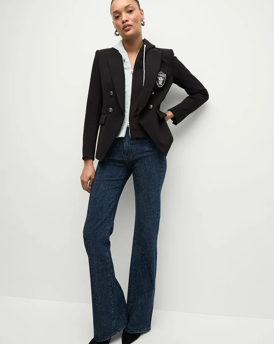 Las Vegas Raiders Dickey Jacket in Black/Silver>Veronica Beard Clearance
