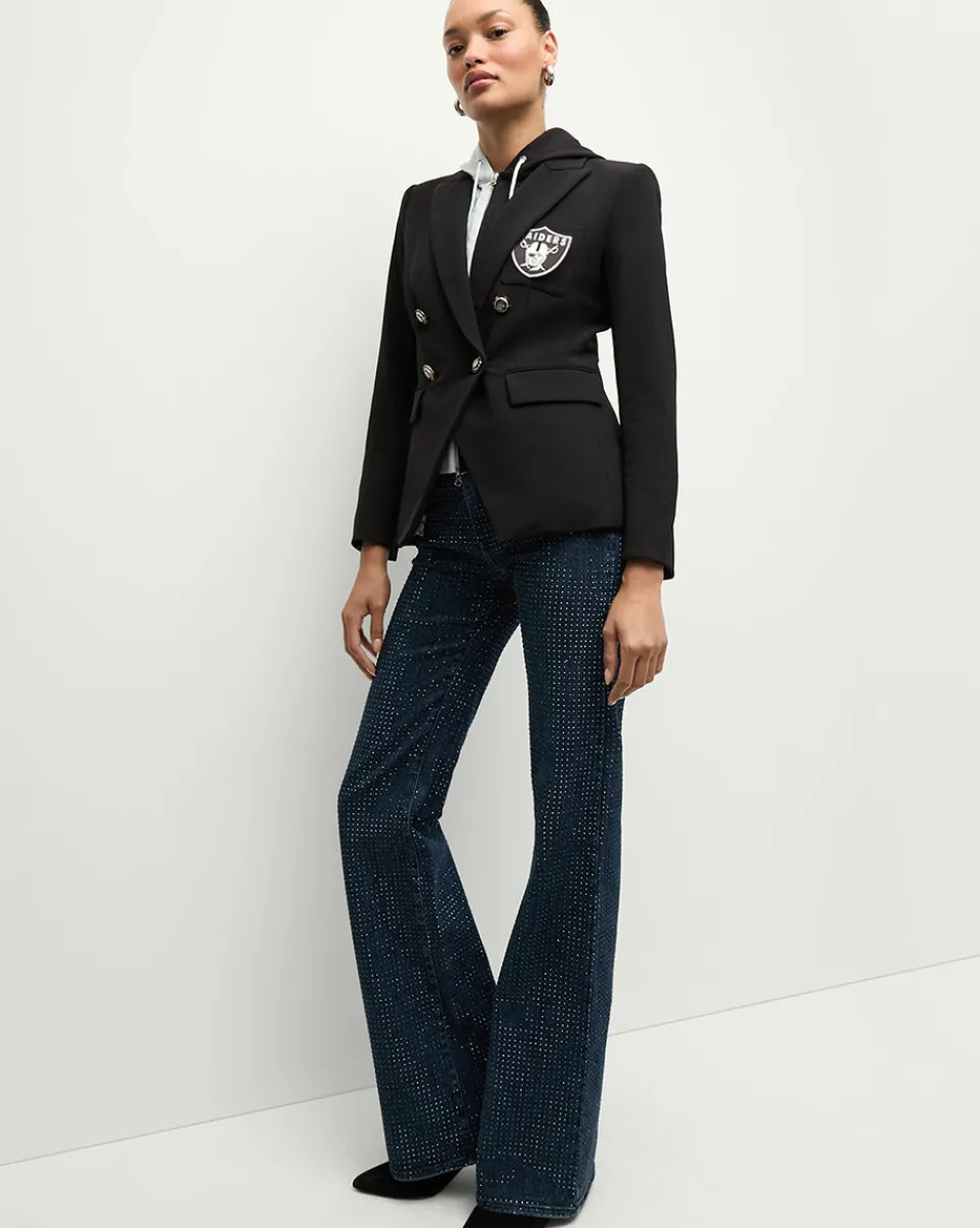 Las Vegas Raiders Dickey Jacket in Black/Silver>Veronica Beard Clearance