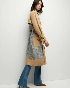 Liam Patchwork Trench Coat in><noscript><img width=