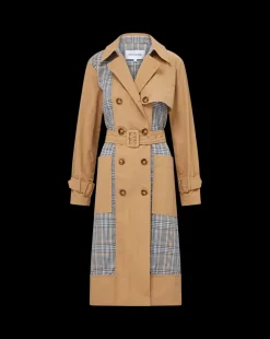 Liam Patchwork Trench Coat in><noscript><img width=