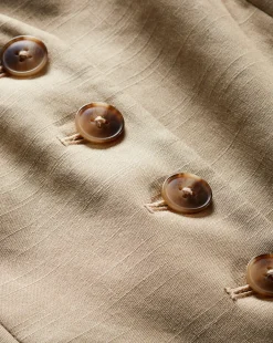 Liff Stretch-Linen Vest in Stone Khaki><noscript><img width=