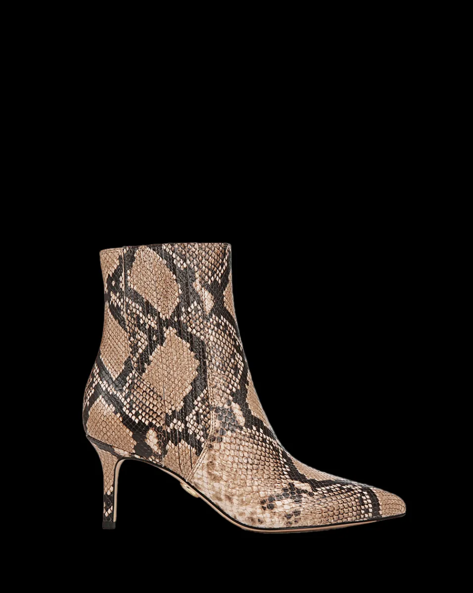 Lisa Snakeskin-Embossed Mid-Heel Bootie>Veronica Beard Best