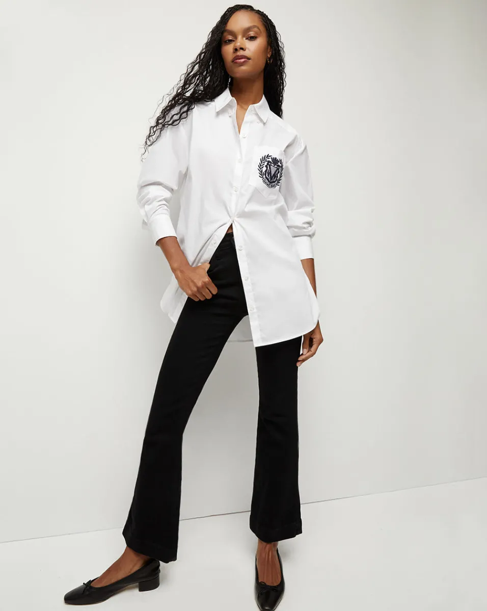 Lloyd Logo Crest Button-Down Shirt>Veronica Beard