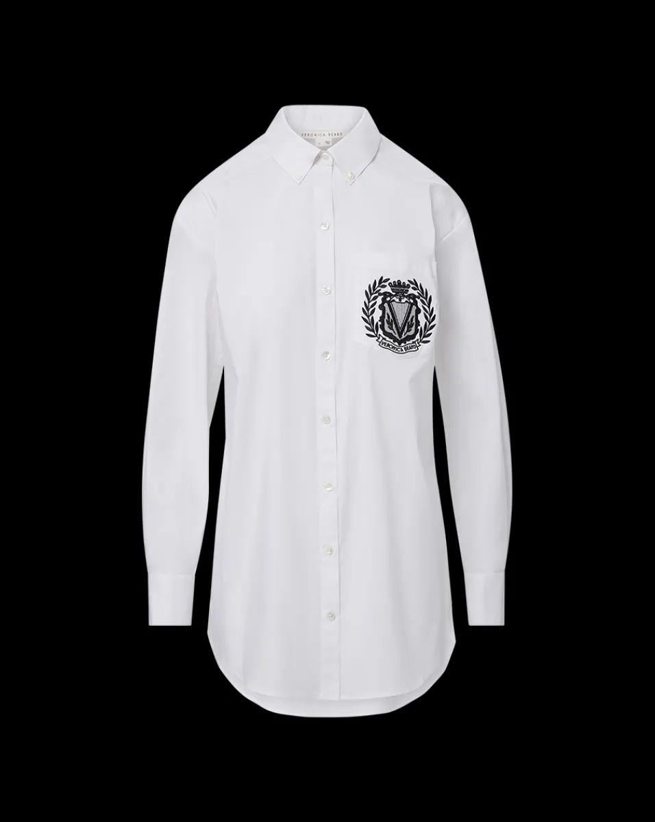 Lloyd Logo Crest Button-Down Shirt>Veronica Beard
