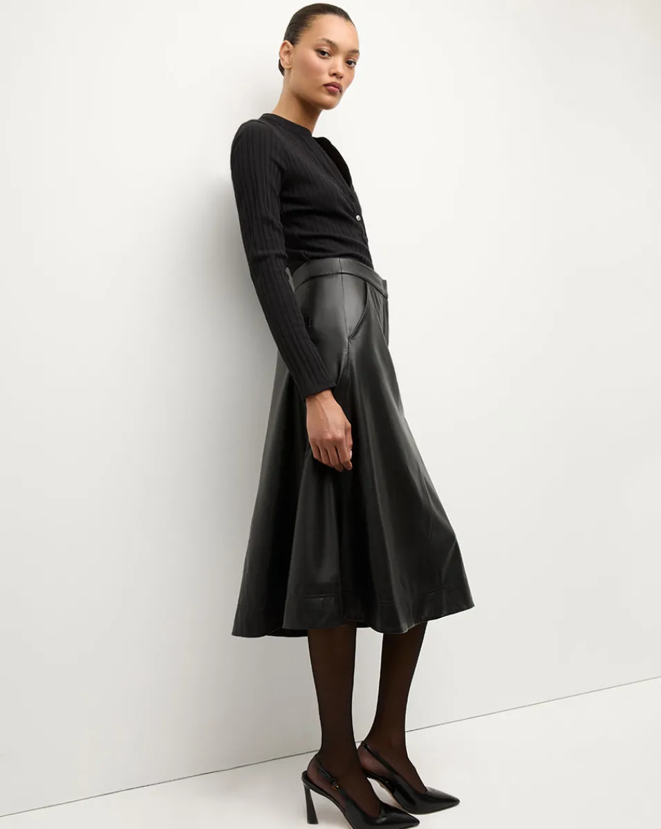 Louise Vegan Leather Skirt in>Veronica Beard Online