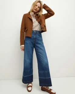 Lyssa Collarless Jacket in Deep Ochre><noscript><img width=