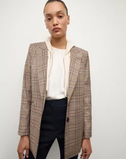 Maci Plaid Dickey Jacket in Brown Check><noscript><img width=