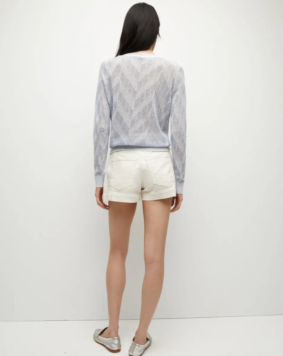 Magellen Linen-Blend Sweater in Light Blue>Veronica Beard Best