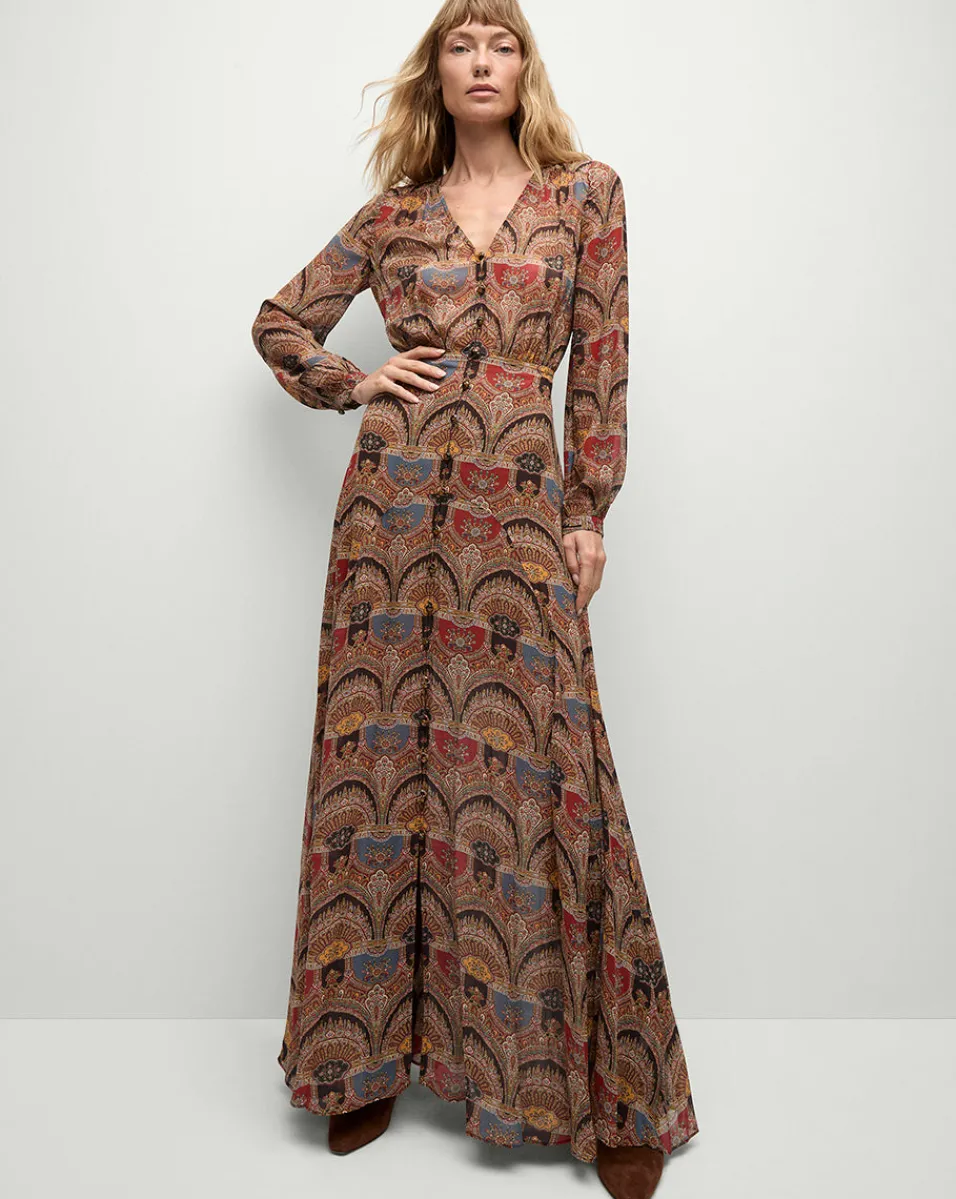 Makenzie Dress in Dark Chocolate>Veronica Beard Hot