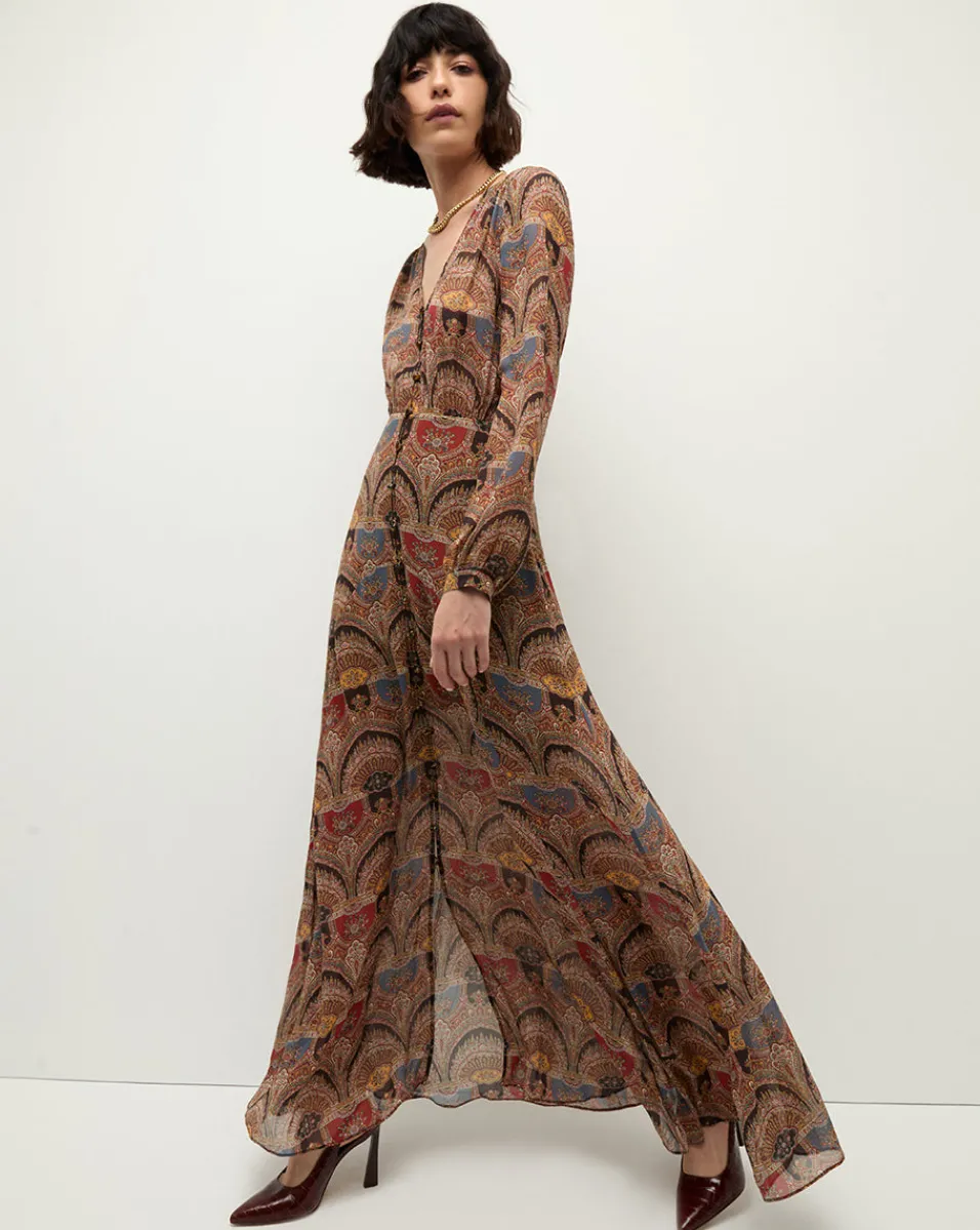 Makenzie Dress in Dark Chocolate>Veronica Beard Hot