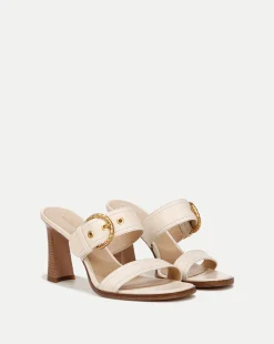 Margaux Leather Buckle Sandle|>Veronica Beard Discount