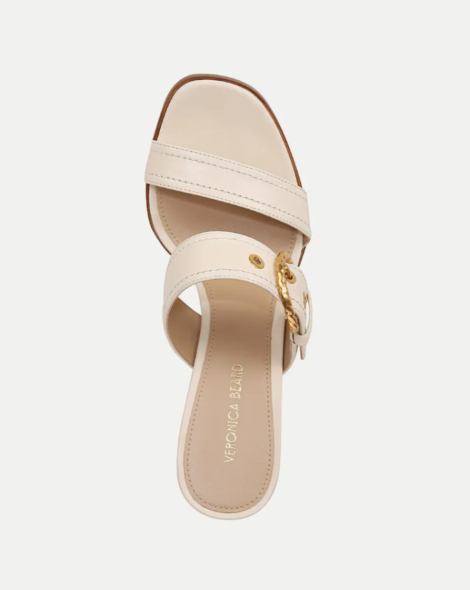 Margaux Leather Buckle Sandle|>Veronica Beard Discount