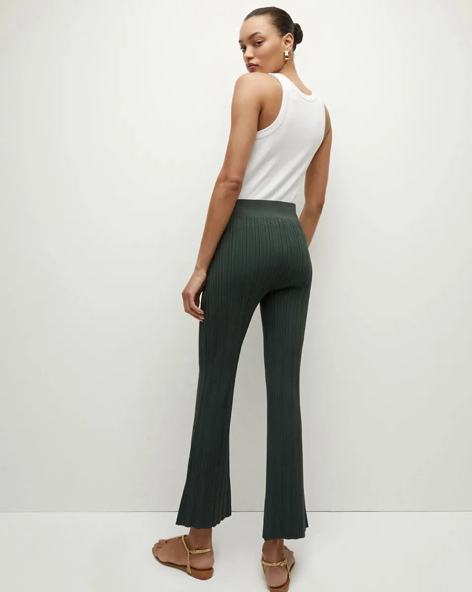 Massaro Rib-Knit Skinny-Flare Pant>Veronica Beard Sale