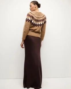 Medina Silk Skirt in Dark Chocolate><noscript><img width=