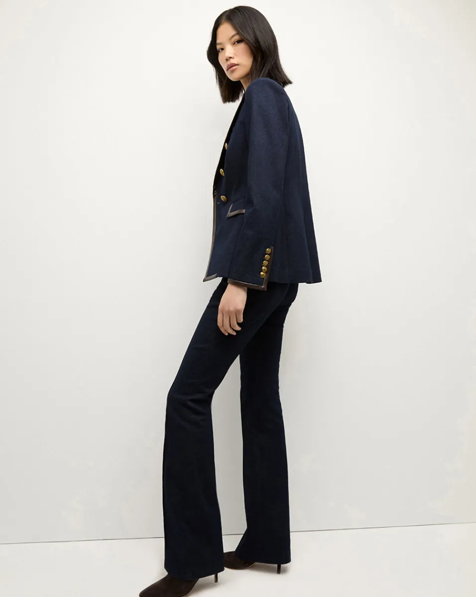 Miller Denim Blazer Dickey Jacket in Dark Wash>Veronica Beard Clearance