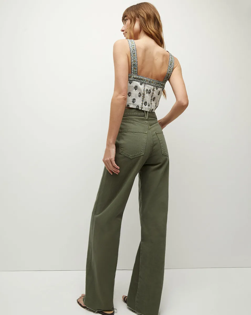 Milton Floral Square-Neck Crop Tank>Veronica Beard Outlet