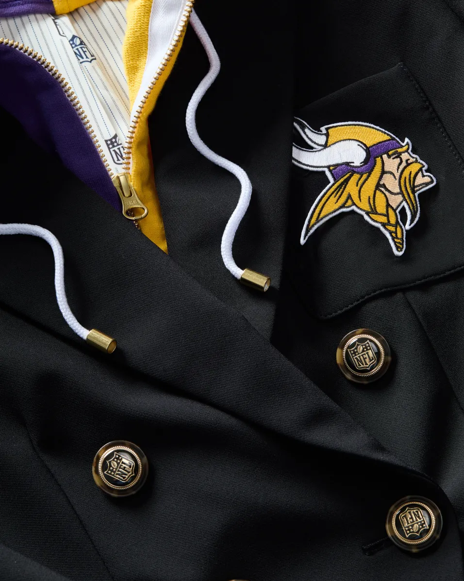 Minnesota Vikings Dickey Jacket in Black/Gold>Veronica Beard
