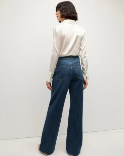 Monique Silk Button-Down Shirt in><noscript><img width=