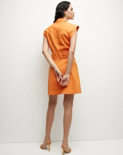 Nagano Stretch-Linen Shirtdress in><noscript><img width=