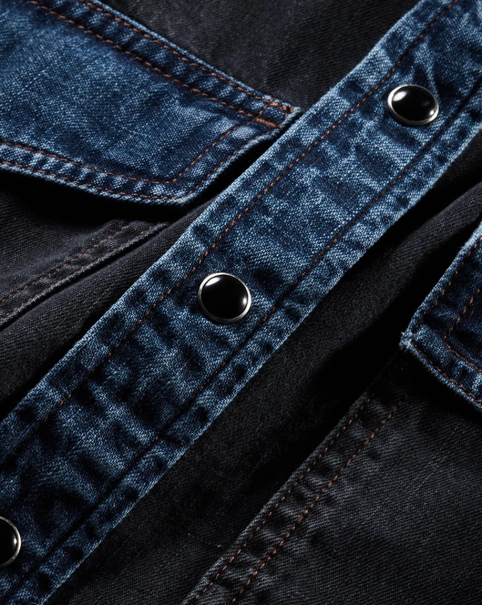 Noah Shirt Colorblock in Blue Star Colorblock>Veronica Beard Online